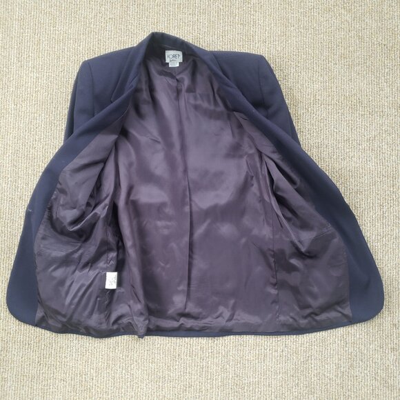 Vintage 80s Navy Blazer Women's 8 - Picture 3 of 11